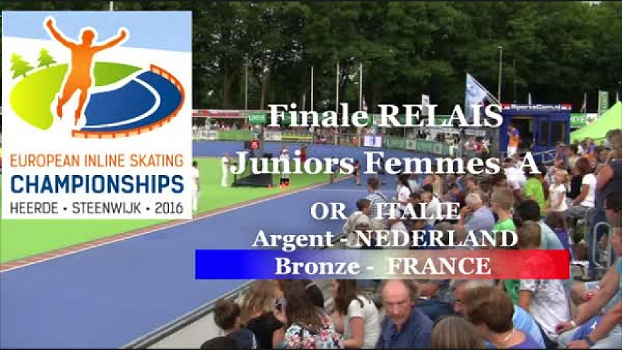 L'Equipe de France en Relais Juniors A Femmes  Médaille de BRONZE au Championnat d'Europe à HEERDE - Pays Bas de Roller Piste  @FFRollerSports #TvLocale_fr